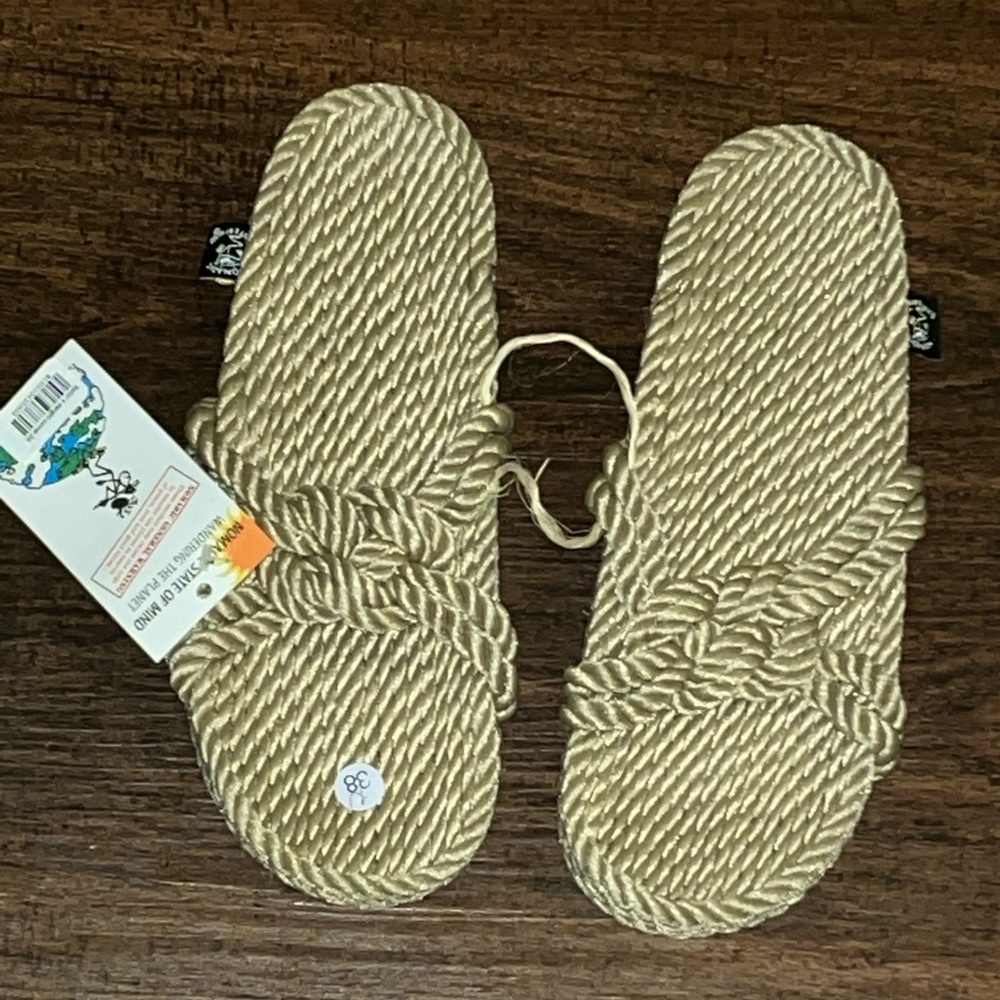 NOMADIC STATE OF MIND Sailor Knot Rope Sandals Knot-Style Rope Flip Flop Beige